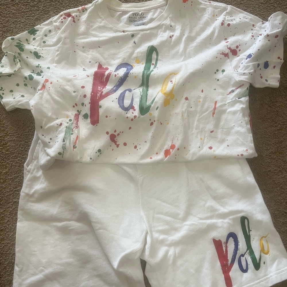 Youth Ralph Lauren Polo Shirt & Shorts SZ XL (18/20)